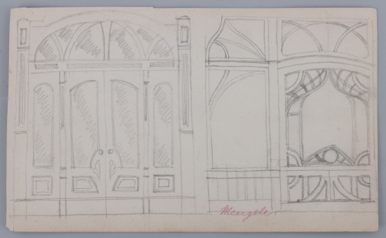 WWII SKETCH ATTRIBUTED TO JOSEF MENGELE SIGNED