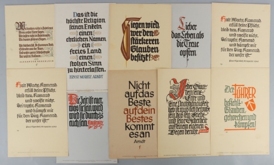 LOT 10 WEEKLY QUOTATION OF THE NAZI PARTY POSTERS