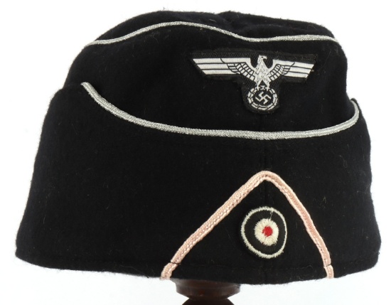 WWII GERMAN REICH PANZER OFFICER OVERSEAS CAP
