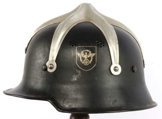 WWII GERMAN OCCUPIED HUNGARY FIRE POLICE HELMET