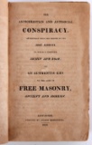 RARE FIRST EDITION ANTICHRISTIAN CONSPIRACY MASONS