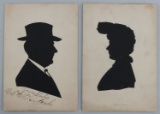 PAIR OF 1903 DATED ST. LOUIS SILHOUETTE DRAWINGS