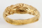 ANTIQUE CHINESE ASIAN 24K GOLD RING SIZE 6.5