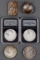 1 PERU COIN ART 1 INGOT & 4 1 OZT SILVER ROUNDS