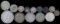 LOT OF 14 EUROPEAN & AMERICAN SILVER COINS