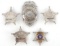 LOT OF 5 OBSOLETE DEPUTY SHERIFF BADGES