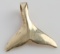 14K YELLOW GOLD WHALE TAIL PENDANT