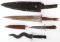 3 UNUSUAL ASIAN KNIVES KRIS BLADE HANDCARVED WOOD