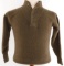 WWII US ARMY 5-BUTTON HIGH NECK WOOL JEEP SWEATER
