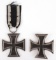 2 IMPERIAL GERMAN 1870 IRON CROSS LOT