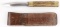 WWII USMC BALISONG JIGGED BONE FOLDING KNIFE