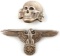 WWII GERMAN REICH SS VISOR SET TOTENKOPF AND EAGLE