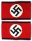 LOT OF 2 WWII GERMAN REICH ALLGEMEINE SS ARMBAND