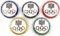 5 WWII GERMAN THIRD REICH OLYMPICS JUDGE BADGE LOT