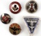 WWII GERMAN ENAMELED PARTY PINS HITLER YOUTH RAD