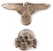 WWII GERMAN REICH SS VISOR SET TOTENKOPF AND EAGLE