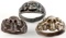 LOT OF 3 WWII GERMAN SS TOTENKOPF RINGS
