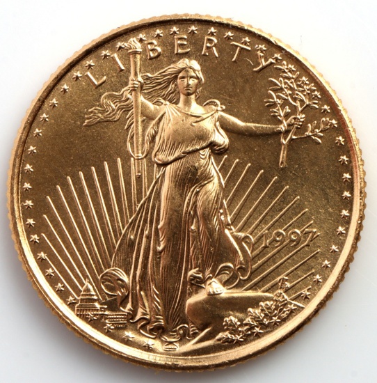 1997 GOLD 1/10 OZT OUNCE AMERICAN EAGLE BU COIN