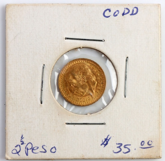 1945 $2.5 MEXICAN PESO GOLD COIN
