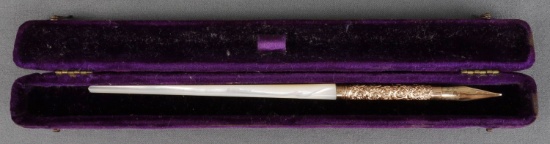 LEROY FAIRCHILD 14K GOLD NIB & GOLD FILL DIP PEN