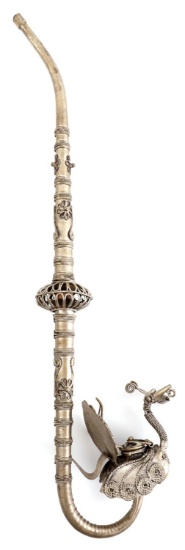 PAKTONG OPIUM PIPE WITH PEACOCK BOWL