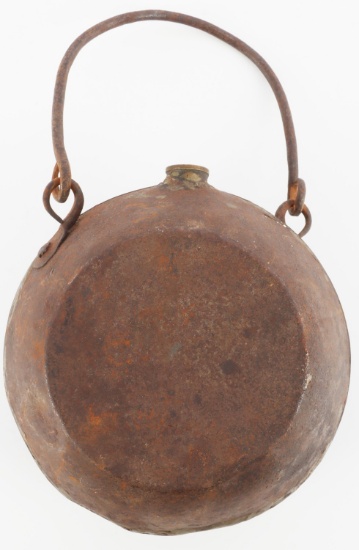 19TH CENTURY BEAR GREASE OR LARD CANTEEN FLASK