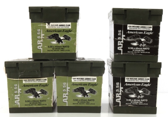600 RDS 5.56X45MM FMJ FEDERAL AMERICAN EAGLE AMMO