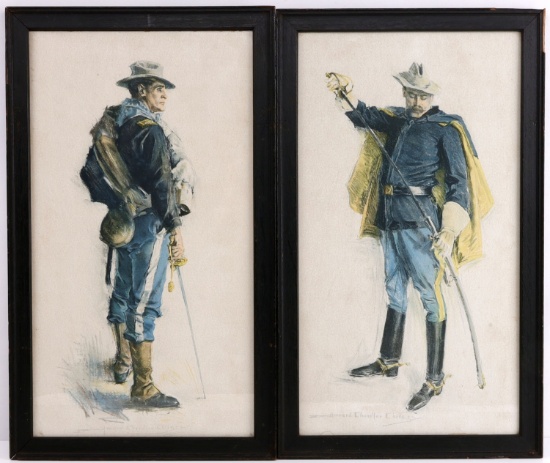 HOWARD CHANDLER CHRISTY 2 ROUGHRIDER PRINTS