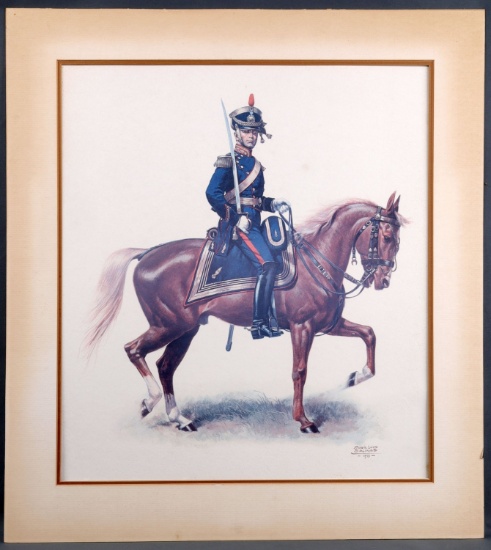 ARGENTINE CAVALRY OFFICER LITHO JOSE LUIS SALINAS