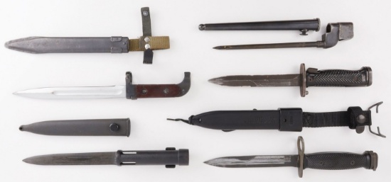 5 BAYONET LOT AK-47 6X2 FN FAL US M5A1 ENFIELD NO4