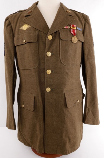 WWII USAAF 5TH AIR FORCE EM NAMED SERVICE JACKET