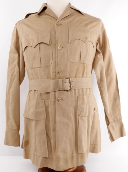WWII US ARMY CBI MEDIC THEATER MADE BUSH JACKET