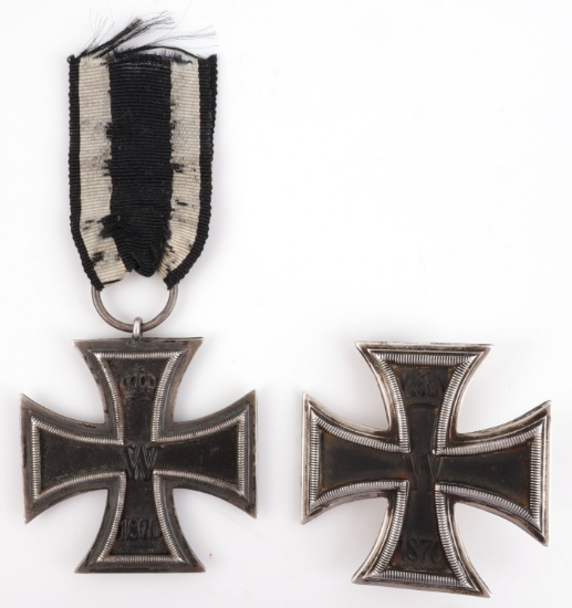 2 IMPERIAL GERMAN 1870 IRON CROSS LOT