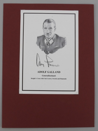 WWII GERMAN THIRD REICH ADOLF GALLAND SIGNATURE