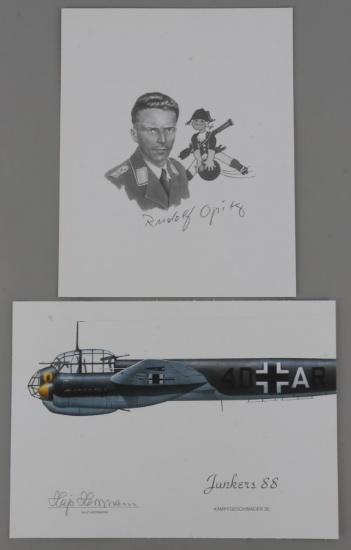 WWII GERMAN HAJO HERMANN & RUDOLF OPITZ SIGNATURES