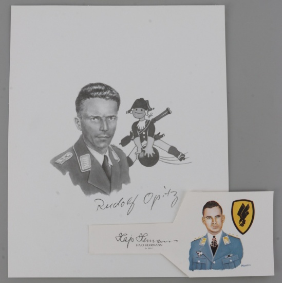 WWII GERMAN HAJO HERMANN & RUDOLF OPITZ SIGNATURES