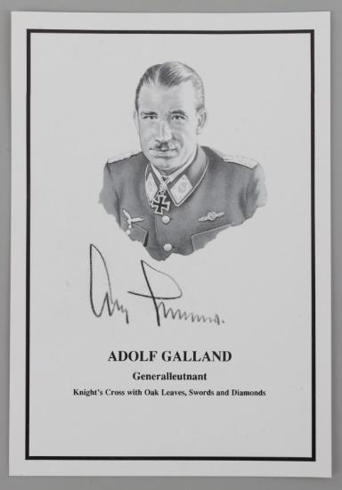 WWII GERMAN THIRD REICH ADOLF GALLAND SIGNATURE