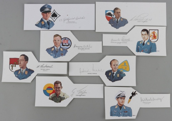 LOT 8 WWII GERMAN REICH AVIATORS & ACES SIGNATURES