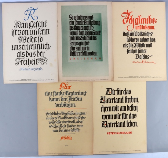 LOT 5 WEEKLY QUOTATION OF THE NAZI PARTY POSTERS