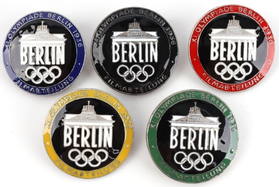 WWII GERMAN THIRD REICH OLYMPIC BADGES 1936 BERLIN