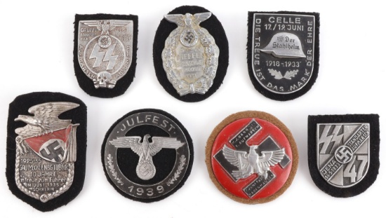 LOT OF 7 WWII GERMAN THIRD REICH SHIELDS