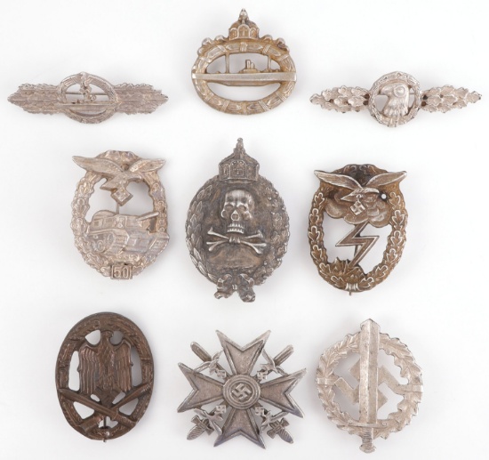WWII GERMAN THIRD REICH BADGE & MEDAL LOT
