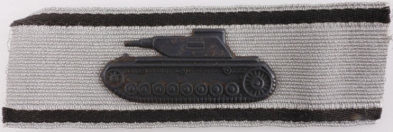 WWII GERMAN TANK DESTRUCTION BADGE IN SILVER