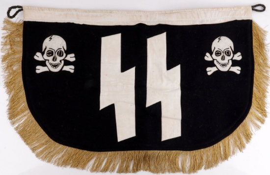 WWII GERMAN THIRD RIECH SS TOTENKOPF BANNER