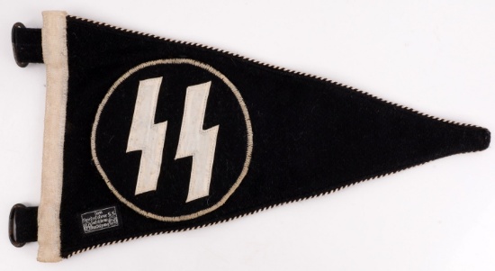 WWII GERMAN THIRD REICH SS PENNANT RZM