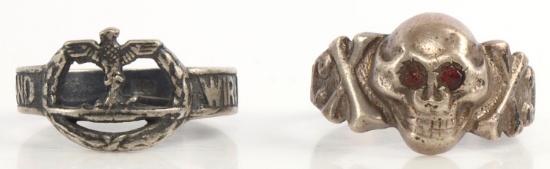 LOT OF 2 WWII GERMAN THIRD REICH RINGS