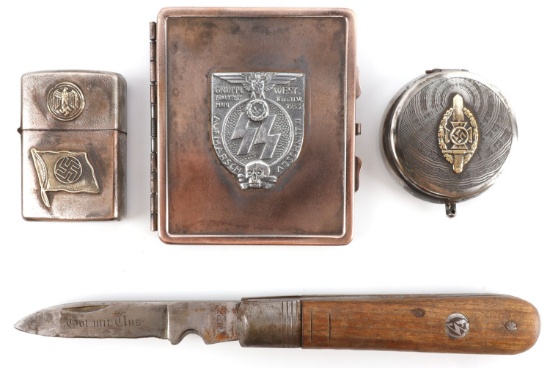 LOT OF 4 WWII GERMAN THIRD REICH PERSONAL AFFECTS