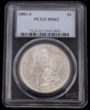 1881-S MORGAN SILVER DOLLAR PCGS MS63