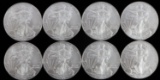 LOT 8 ONE OUNCE 2010 SILVER AMERICAN EAGLE COINS
