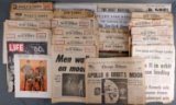 25 CHICAGO NEWSPAPER COLLECTION WWII MOON KENNEDY